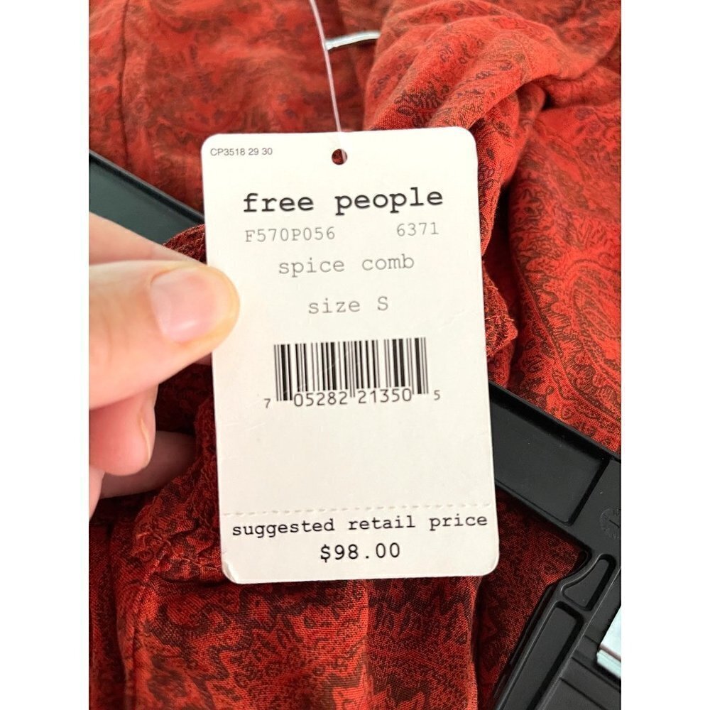 NWT Free People Womens Lounge Pants Size Small S Wide Leg Spice Combo Pure Rayon - Picture 4 of 12